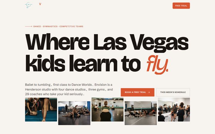 Ember palette, grotesk type, typographic hero